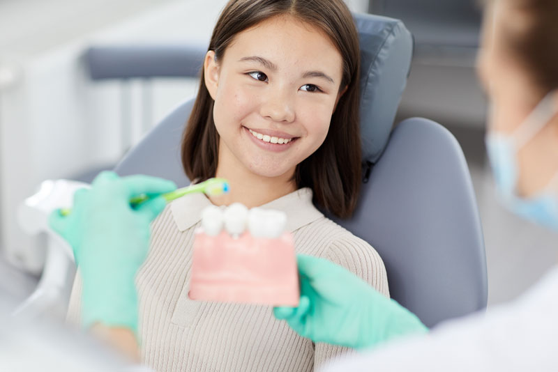 patient discussing dental procedure
