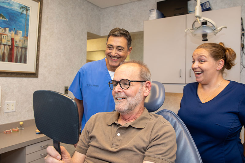 dental patient smiling